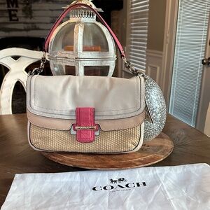 Coach Madison Pinnacle Straw Satchel